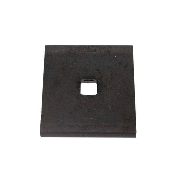 Square hole washers for structural steel designed for anchoring structural components securely.