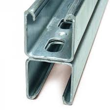 pre-galv slotted back to back channel profile close-up