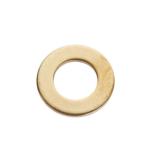 Brass Form B washer conforming to BS 4320B standard, enhancing load distribution and corrosion resistance.