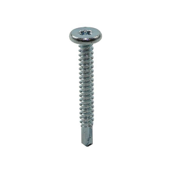 Metalfix Low Profile Self-Drilling Screws BZP showcasing a coarse threaded design for steel to steel fixing.