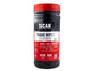 Scan Heavy-duty Trade Wipes tub containing 100 XL antibacterial wipes for hands, tools, and surfaces.