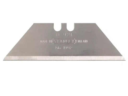 1992B heavy-duty knife blade, trapezoid shape, fits standard Stanley knives, durable and reversible, pack of 10.