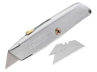 Stanley 99E retractable blade knife with ergonomic design and replacement blade for versatile cutting.