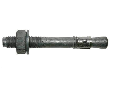 Throughbolts HDG with hot dipped galvanized finish, designed for secure concrete applications and rated at C20/25.