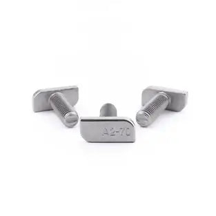 A2 hammer head bolts arranged in a group view.