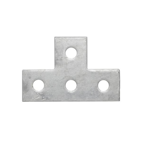 Flat T 4 Hole Bracket HDG made of durable galvanised steel