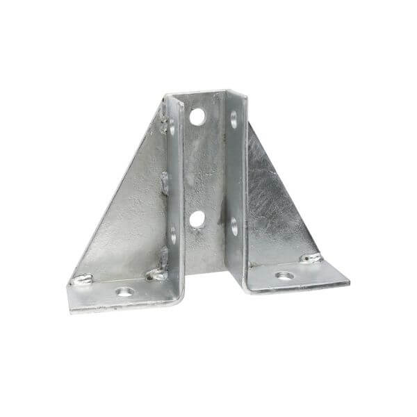 41mm gusset base plate in galvanised steel finish