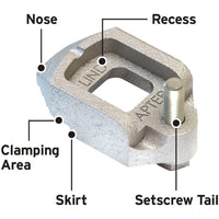 adjustable setscrew tail for girder clamp supplied by West Midlands Fasteners
