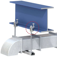 Fire resistant flange clamp supplied by West Midlands Fasteners