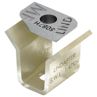 Type MF MetFloor composite decking fasteners featuring a two-part bracket and wedge system.