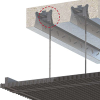 Lindapter SM decking fastener installation on SigDeck 100 profile showcasing zero-impact method.