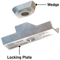 Type TR60 composite decking fixing Wedge and Locking Plate for secure installation