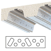 Type TR60 composite decking fixing system support bracket with locking plates for secure installation.