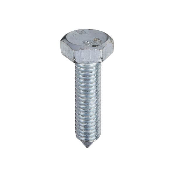 zinc plated m10 hex set cone point screw