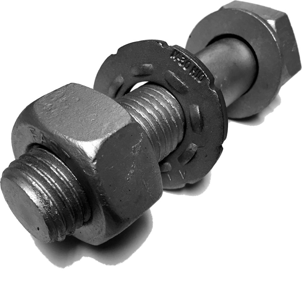 Galvanised HSFG High-Strength Friction Grip Bolt Set with Nut & Through-Hardened Washer – CE Approved