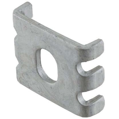Mesh clip for 358 mesh, ideal for connecting panels to brickwork, available in 42.4mm and 48.3mm sizes.