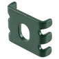 Green mesh clip for 358 mesh, suitable for industrial use and securing mesh panels or window grilles.