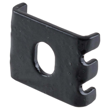 Black mesh clip for 358 mesh, designed for industrial use with various panel types and sizes.