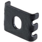 Black mesh clip for 358 mesh, designed for industrial use with various panel types and sizes.