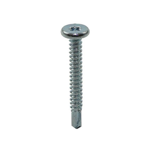 Metalfix Low Profile Self-Drilling Screws BZP showcasing a coarse threaded design for steel to steel fixing.