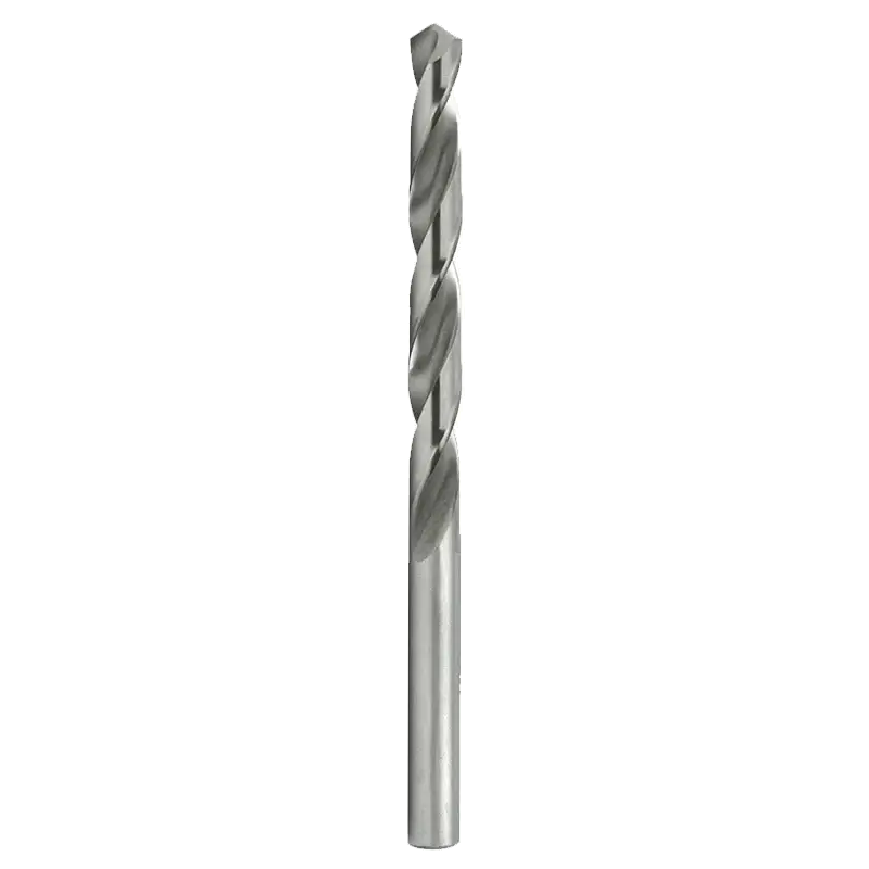 HSS cobalt twist drill in silver color with a twisted design for precision drilling tasks.