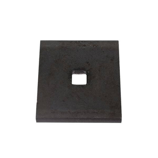 Square hole washers for structural steel designed for anchoring structural components securely.