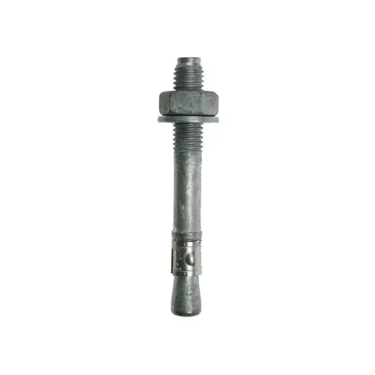 Throughbolt Galvanised Gr5.8 steel bolt with hot dipped galvanised finish for concrete applications.
