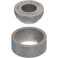 Type HC hemispherical cups, malleable iron cup washers for vertical suspension applications.